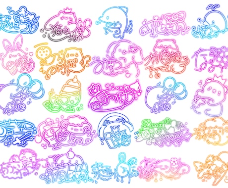 VTuber様等のサイン格安で考えます 御要望のイメージを最大限に詰め込んだサインを作成します イメージ2