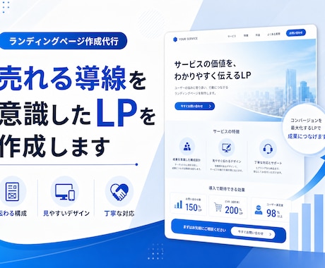 成果に繋がる、思わず買いたくなるLPを製作します Web集客や売上アップに繋がるようしっかり丁寧にサポート イメージ1