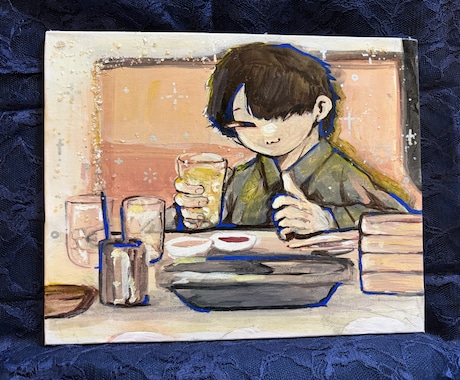 小さめのキャンパスアート作成いたします 世界に1枚、あなただけの作品を郵送にてお届け致します！ イメージ2