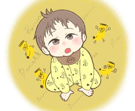 ベビーの似顔絵描きます ベビー可愛く描きます(*^^*) イメージ2