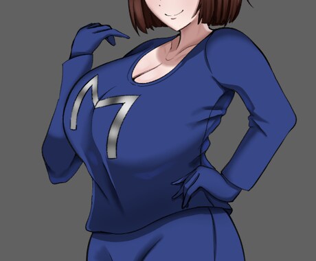 SNS用むっちり大人お姉さん系キャラクター描きます SNSアイコンや壁紙、ヘッダーに最適な一枚をお作りします イメージ1