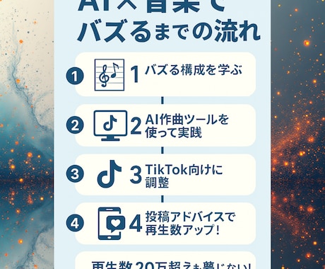 tictokでバズる曲の作り方教えます AI×音楽でバズる秘訣、教えます イメージ2