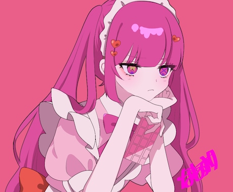 ピンク系のかわいいイラスト描きます 夢絵/イラストオーダー/可愛いキャラが好みの方へ イメージ2