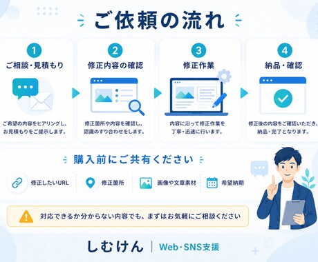 ホームページの文章・画像・リンクを丁寧に修正します 小さな修正から丁寧に対応します イメージ2