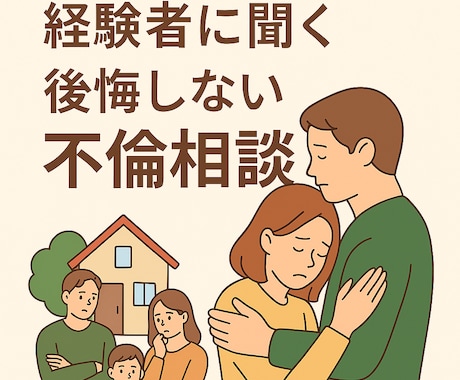 男性専用//後悔しない不倫相談をお受けします 2回の離婚と3回の結婚経験、男性目線でお応えします イメージ1