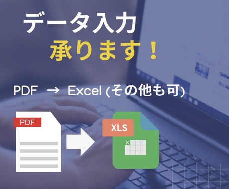 単価1.0円～！データ入力（Excel等）承ります 迅速に対応いたします。PDFなどのデータ入力おまかせ下さい！ イメージ1