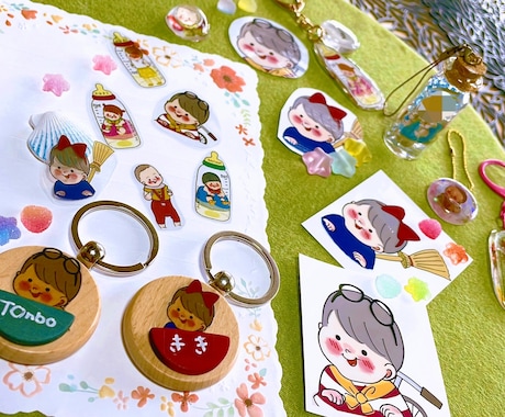 小さなお子さま向けの可愛いイラスト描きます アイコン・キーホルダー・ステッカーに⭐️使い方はさまざま イメージ2