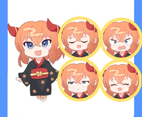 かわいいミニキャラ描きます 商用利用、二次利用OK サムネ、グッズ、動画用立ち絵などに イメージ2