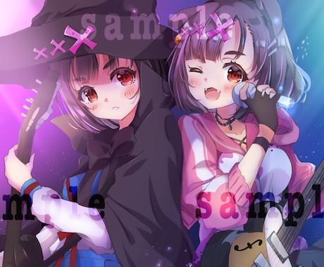 用途なんでも♪/歌ってみた等の1枚イラスト描きます 可愛い女の子が動画やSNSを飾ります♡ イメージ1