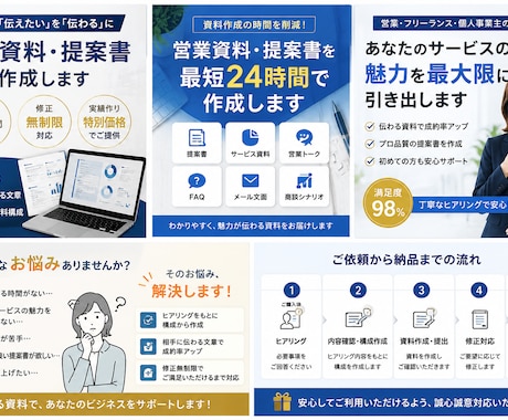 営業資料・提案書を最短24時間で作成します イメージ1