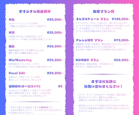 中毒性あるオリジナル曲をキャッチーに作曲します 思わず口ずさんでしまう癖になる可愛いアイドル曲が得意です◎ イメージ1