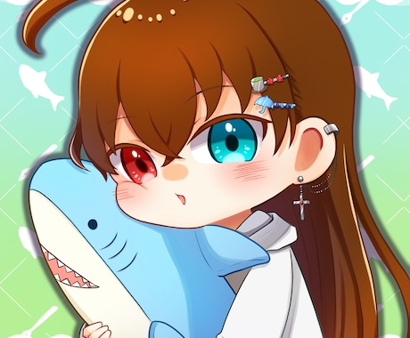ポップなキャラクターアイコンを描きます 自分だけの可愛いミニキャラアイコンいかがでしょうか？ イメージ2