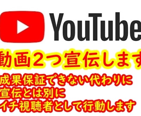 6200人のYoutubeチャンネルで宣伝します 成果保証できないため最低価格でします イメージ1