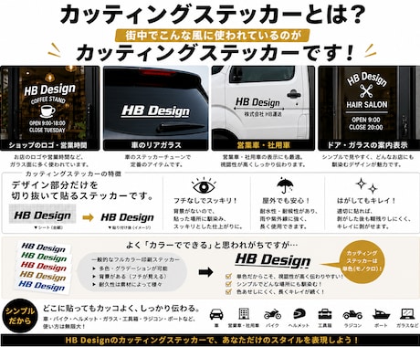 カッティングステッカーを1枚から制作します 画像・文字・ロゴから制作OK｜サイズ・カラー相談可｜ イメージ2