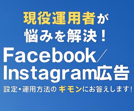meta広告の設定/アカウント診断をします 現役運用者が正しいアカウント運用ができているかチェック！ イメージ1