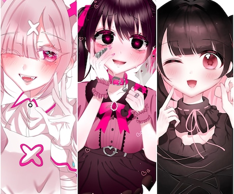かわいいアイコン、夢絵オーダー承ります ピンクやフリル系のイラストが得意です。 イメージ1