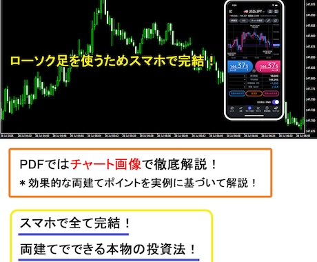 スマホをFXで活用した両建て裏技手法教えます 4年間の運用を続けた安定型のリスク制御の両建て手法 イメージ2