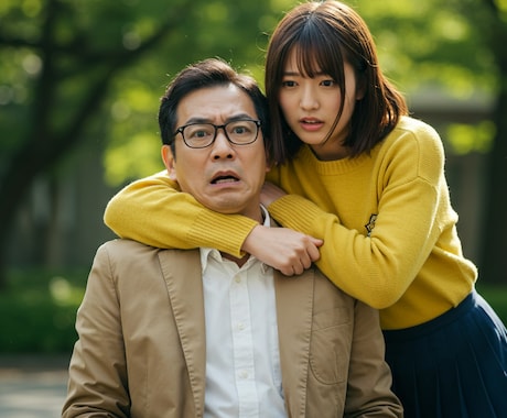 美女とおじさんの写真素材（AI使用）を提供します Webサイト・ECサイト・ブログ・コンテンツで活用できる！ イメージ1