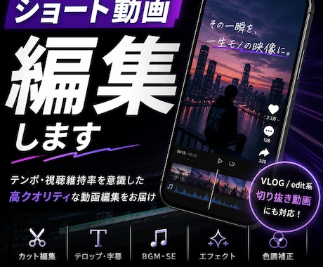 丸投げＯＫ！ショート動画編集いたします テンポがよく視聴維持率を意識した編集します! イメージ1