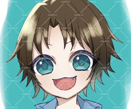 可愛くて目を引くアイコンを描きます TwitterやYouTubeなどのアイコンに イメージ2
