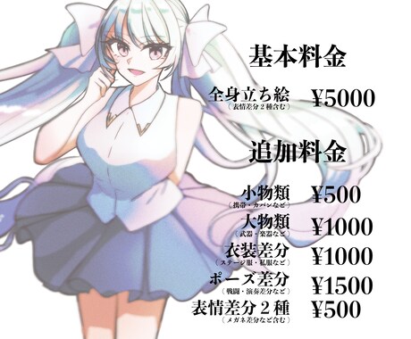 ポップで可愛い立ち絵イラスト描きます TRPGなどに使える明るい色味のイラストをお描きします！ イメージ2