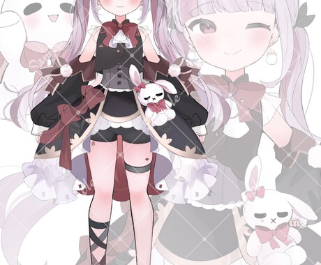 Vtuber様向けのパーツ分けイラストを作成します キービジュアル＆三面図を無料でお付けします！ イメージ2