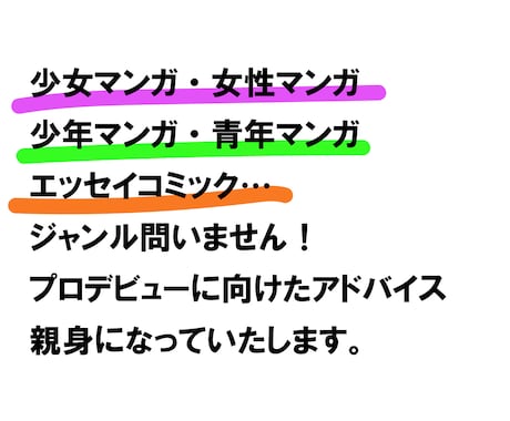 マンガの原稿・ネーム添削します プロの編集者が親身になってアドバイスします！ イメージ2