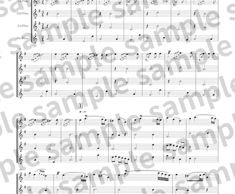 フルートアンサンブル作ります お好きな楽曲をフルートアンサンブルに編曲します！ イメージ2