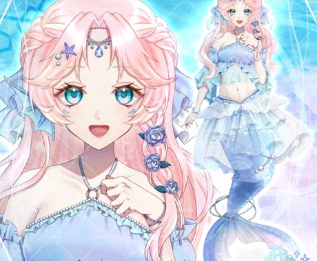 IRIAM・VTuber用立ち絵描きます 宝石のように輝く、あなただけのキャラクターをお届け✨ イメージ2
