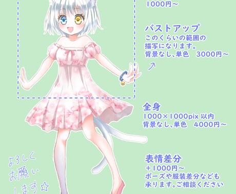 かわいい系のイラストお描きします キャラデザ、立ち絵など何でもご相談ください イメージ2