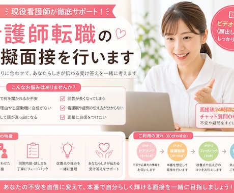 看護師転職の模擬面接対策をします イメージ1