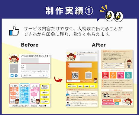 新規顧客獲得！営業用 三つ折り名刺デザイン致します 3倍の情報量だから印象残り、依頼に繋がる！二つ折りにも対応！ イメージ2