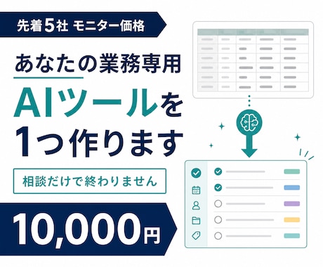 御社の業務専用のAIツールを作ります イメージ1