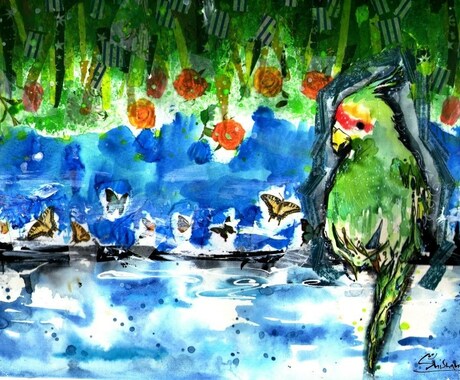 大好きな動物を一枚の絵にします 大好きな動物、ペットをメインに絵をデザイン致します(^^) イメージ2