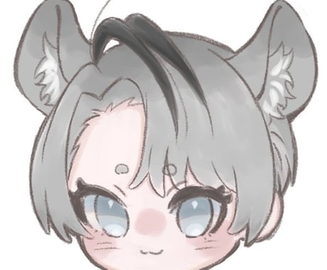 やさしい雰囲気のSNS用デフォルメアイコン描きます イメージ1