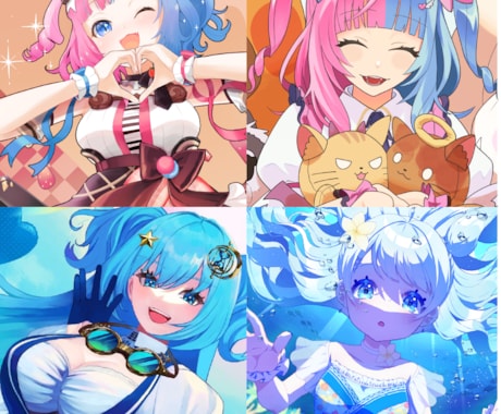 クオリティの高いアイコンイラスト制作します 歌ってみたMV、キービジュ、サムネ、グッズ、挿絵などにも！ イメージ2