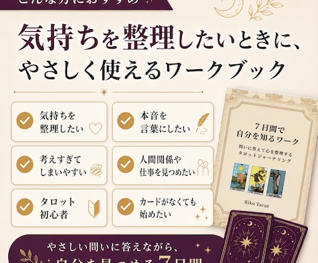 7日間で自分を知るワーク｜自分の取扱手引き作れます 1冊で恋愛·仕事などのモヤモヤを『気付く→書く→整理する』 イメージ2