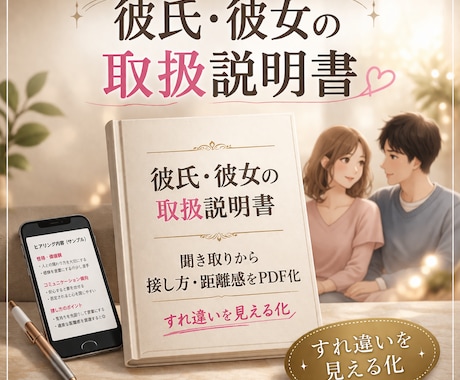彼氏彼女のPDF取扱説明書を作ります お相手の扱い方を、わかりやすくPDFで言語化します イメージ1