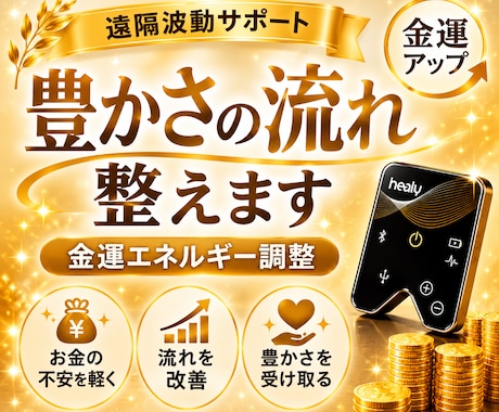 金運・仕事運・豊かさなどのブロック解除します ⭐︎【5月特別価格】ヒーリーで波動調整します⭐︎ イメージ1