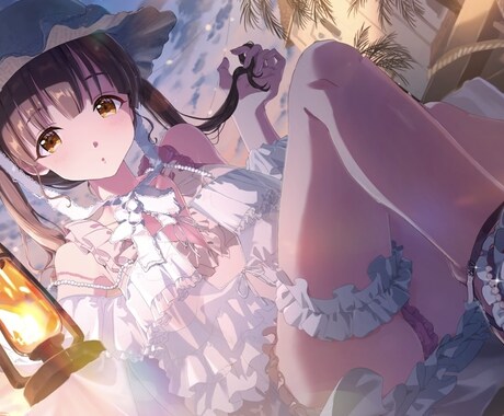 空気感のある背景＋キャラ1枚絵描きます 光の表現で動画やゲーム、表紙など、ストーリーに彩を添えます イメージ2