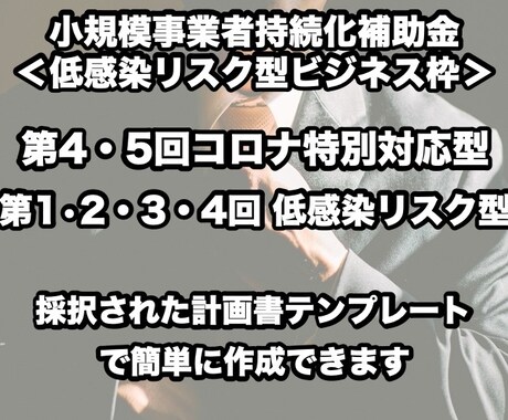 不動産のテレワーク＊持続化補助金の計画書が作れます 採択済テンプレート》低感染リスク型ビジネス枠で作成できます！ イメージ1