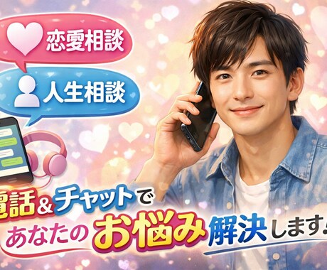 恋愛や人生の悩みを電話で聞きます ただの雑談、寂しさ紛らわしでもおーけー！ イメージ1