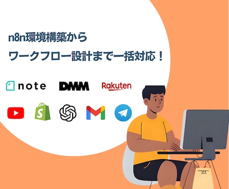 面倒な手作業を自動化！n8nで業務効率UPします 設計から構築まで丸投げOK！初めての方も安心★ イメージ1