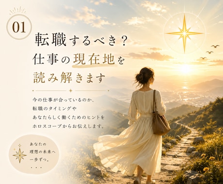 転職するべき？仕事の現在地を読み解きます 転職に迷う今だから、自分の現在地を整理します。 イメージ1