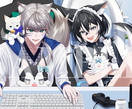 見応え・高級感のある綺麗な一枚絵お描きします サムネ/MV/グッズ/立ち絵等高品質なイラスト制作いたします イメージ2