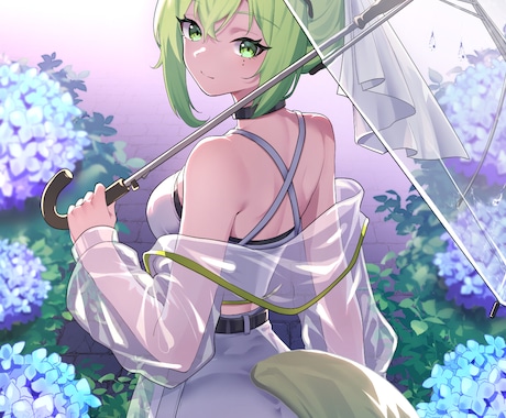 一枚絵作成承ります 季節やイベントに合わせた一枚絵を作成いたします イメージ1