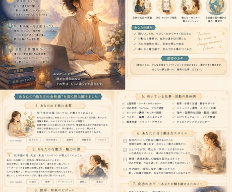 完全版　才能と"向いてる働き方"を星で読み解きます 自分らしく輝く道をホロスコープから鑑定シートでお届けします イメージ1