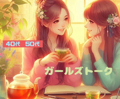 ガールズトーク♡40代、50代の恋バナを聞きます 歳は関係ないよ！ずーっと女子♡恋愛/パートナー/恋人/夫婦 イメージ1