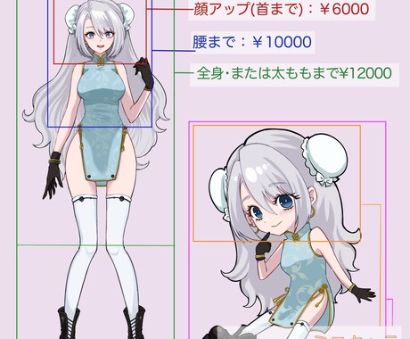 人物イラスト作成いたします ミニキャラやアイコン・歌ってみた動画等のイラストも可能です！ イメージ2