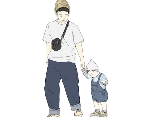 結婚式用のイラストやご家族とのイラストを作成します 思い出を形に残したい方へ、似顔絵イラストを作成いたします！ イメージ2